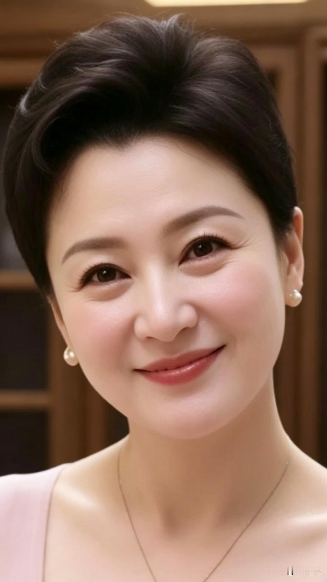  气质干净又温柔，临家和善又有涵养的大姐，越品越好看。