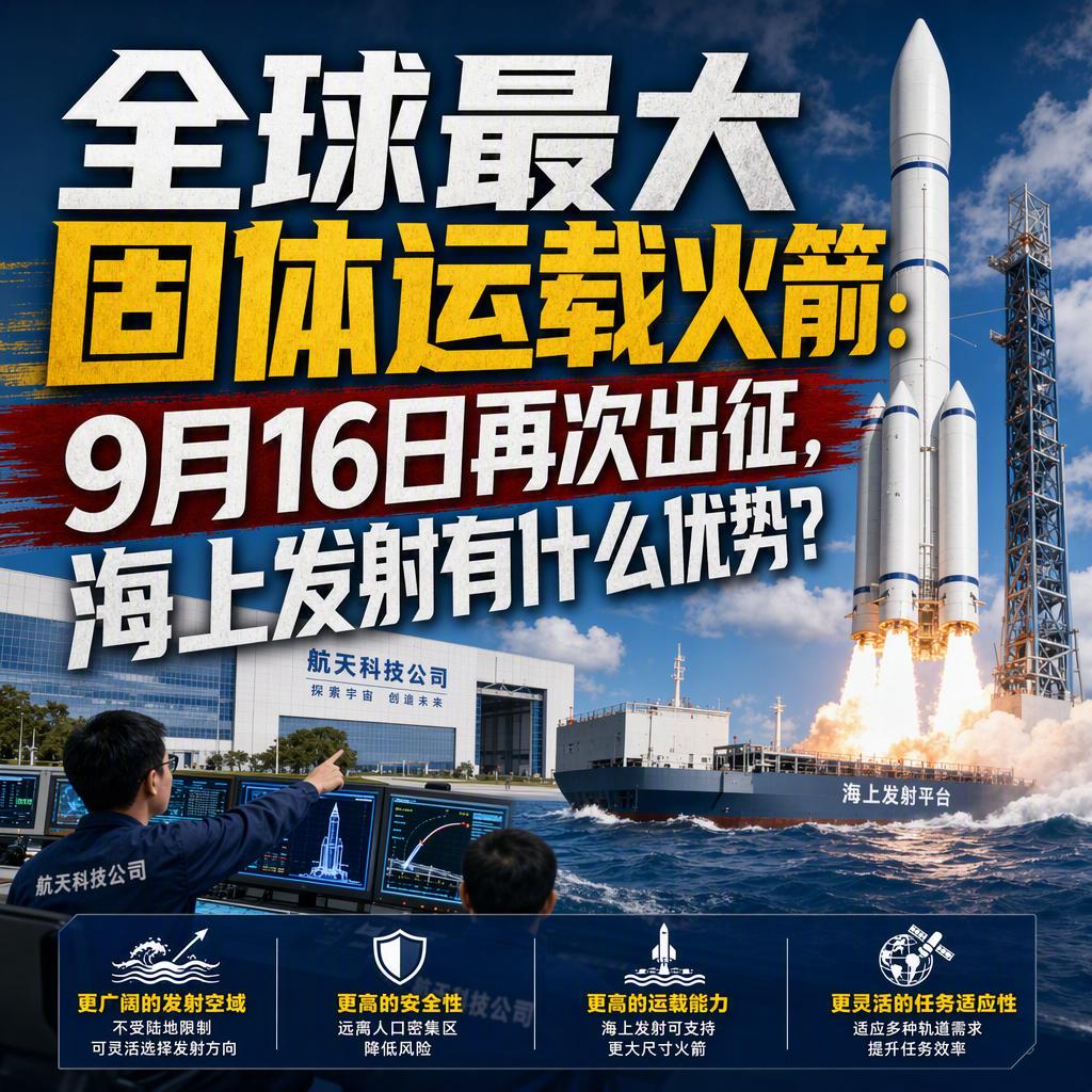 很多人觉得火箭发射就得在戈壁大漠里点火升空，但引力一号告诉我们，全球最大固体运载