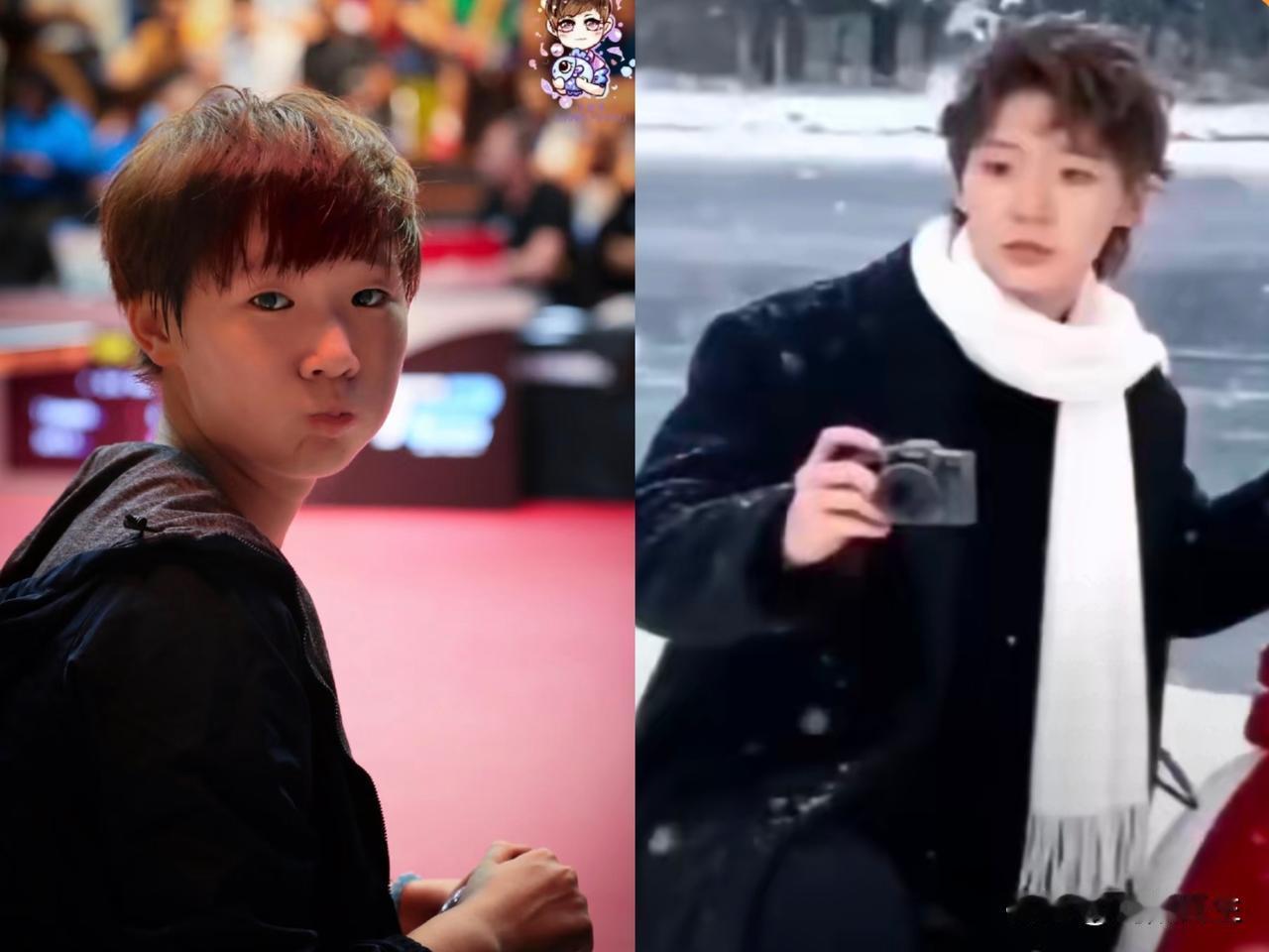 说真的，看惯了王曼昱在赛场上那股子“杀气”，冷不丁看她裹成球在家门口堆雪人，