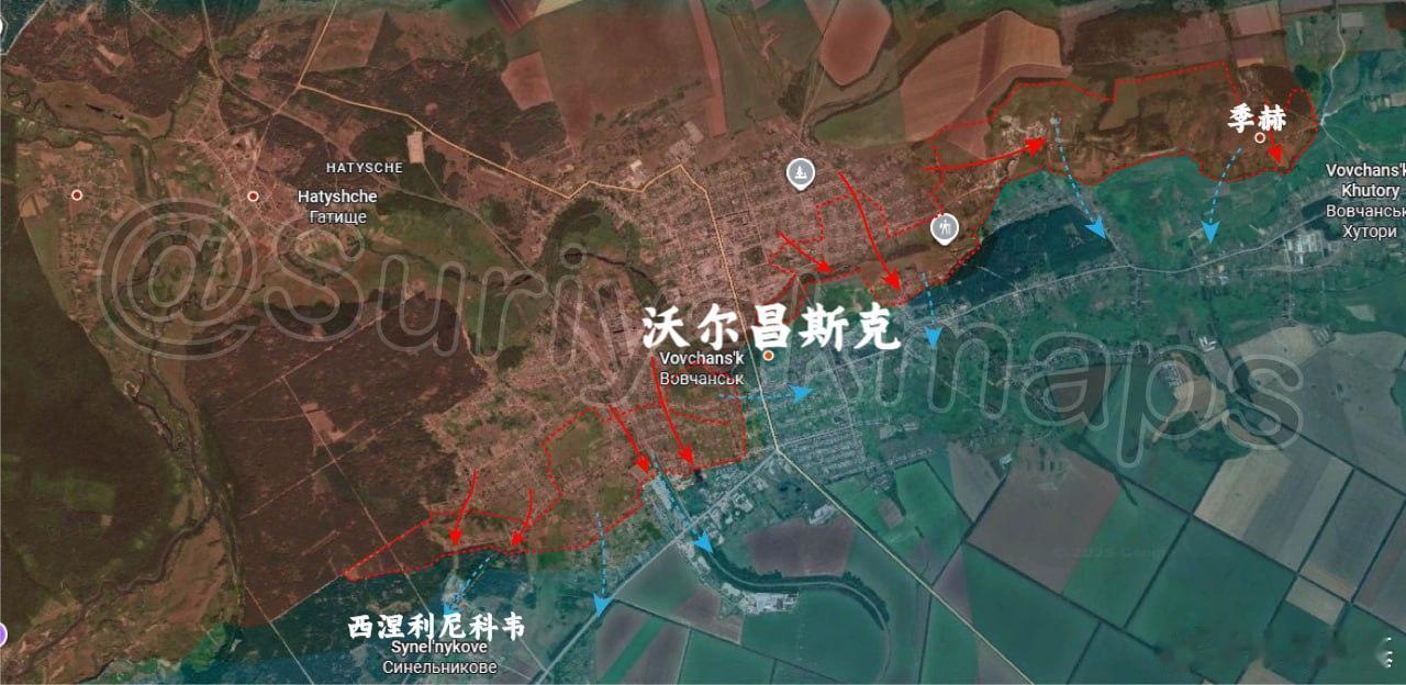 乌苏更新10.15-10.16俄乌局势1、沃尔昌斯克：乌克兰的防御工事失守，军队