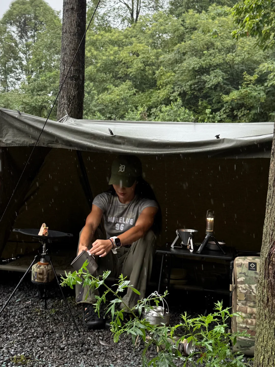 雨天露营⛺️ 一场雨 困住我们 也成全我们