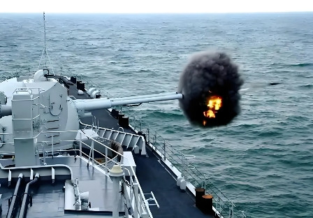 目前海军正在船厂改进从俄国引进的现代级导弹驱逐舰，泰州号和宁波号！有了之前杭州号