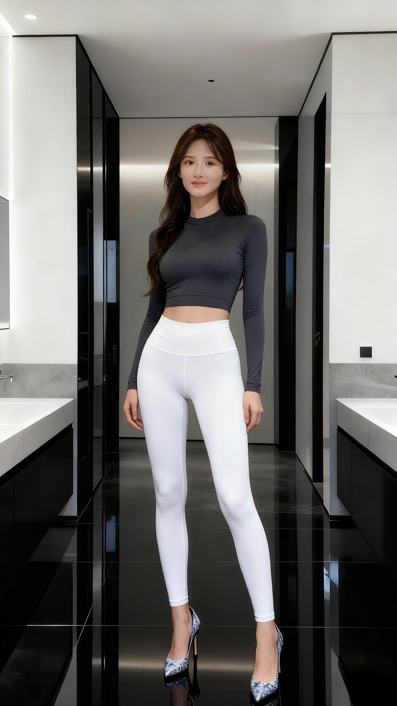 紧身装，身材好的最喜欢这样穿。紧身裤身材紧身裤穿搭