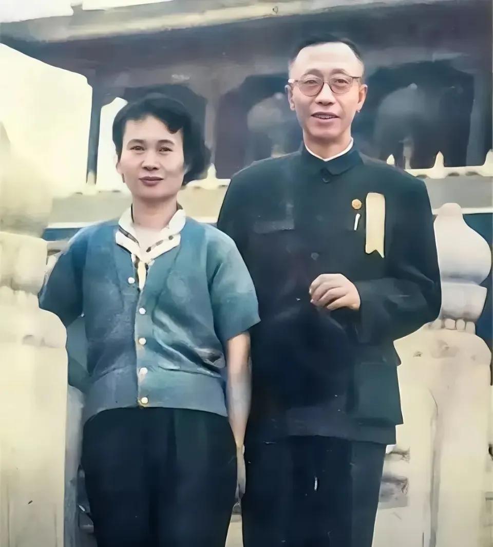 1963年，57岁的溥仪携37岁妻子重游故宫，身形清瘦的他，眉宇间沉淀着沧桑。经