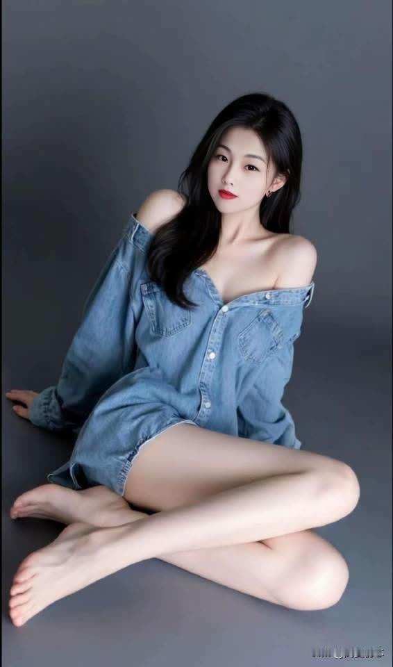 牛仔少女，随性自然，尽显青春活力！大长腿性感女神清纯甜美