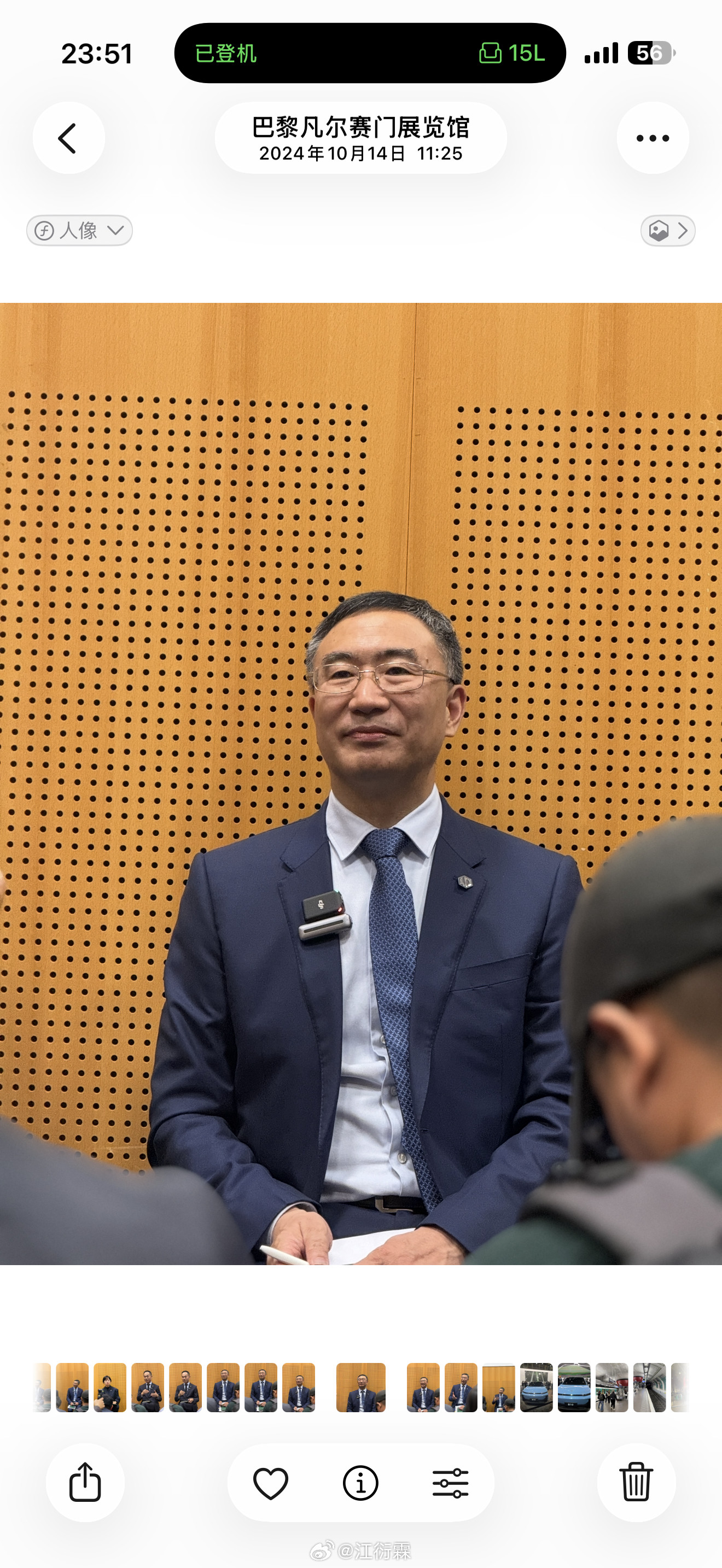 2024年10月，我在巴黎车展拍下了零跑汽车朱江明这张照片，那时候的零跑，从1月