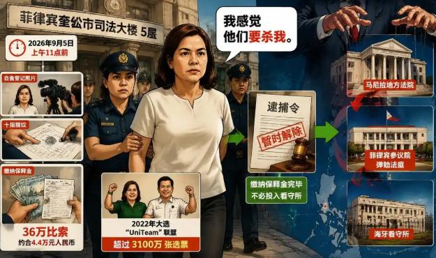 保释金足额缴纳完毕，逮捕令正式解除，莎拉得以脱身。9月5日，莎拉本人现身
