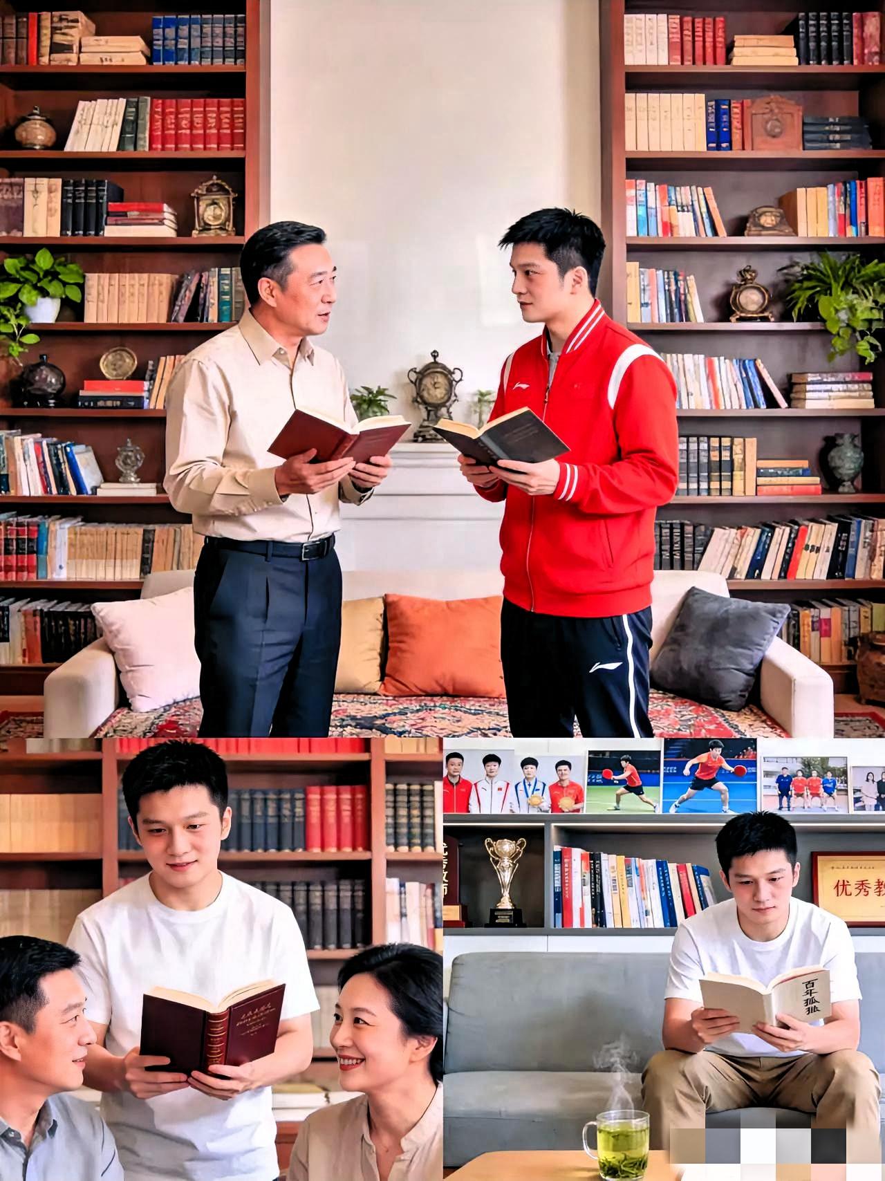 以前只觉得樊振东球打得凶，今天扫了一眼他家里的背景，倒吸一口凉气。父亲当年湖