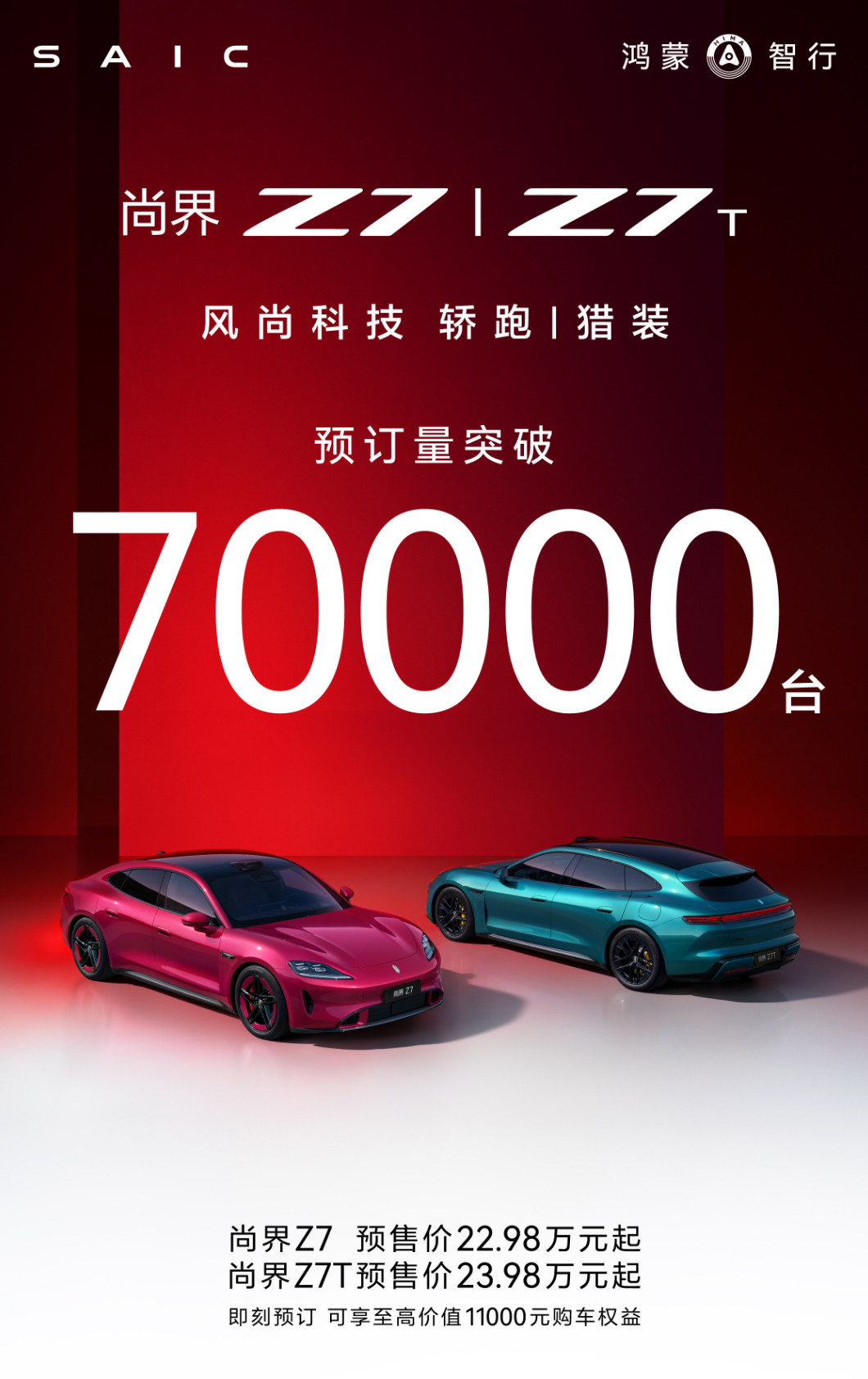 尚界Z7系列订单超70000台！相比上次发战报，5天时间又新增了1w霸天资讯尚