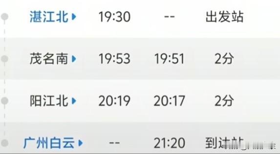 广湛高铁终于可以查票了！从湛江北站到广州需1小时50分钟。这并非网上