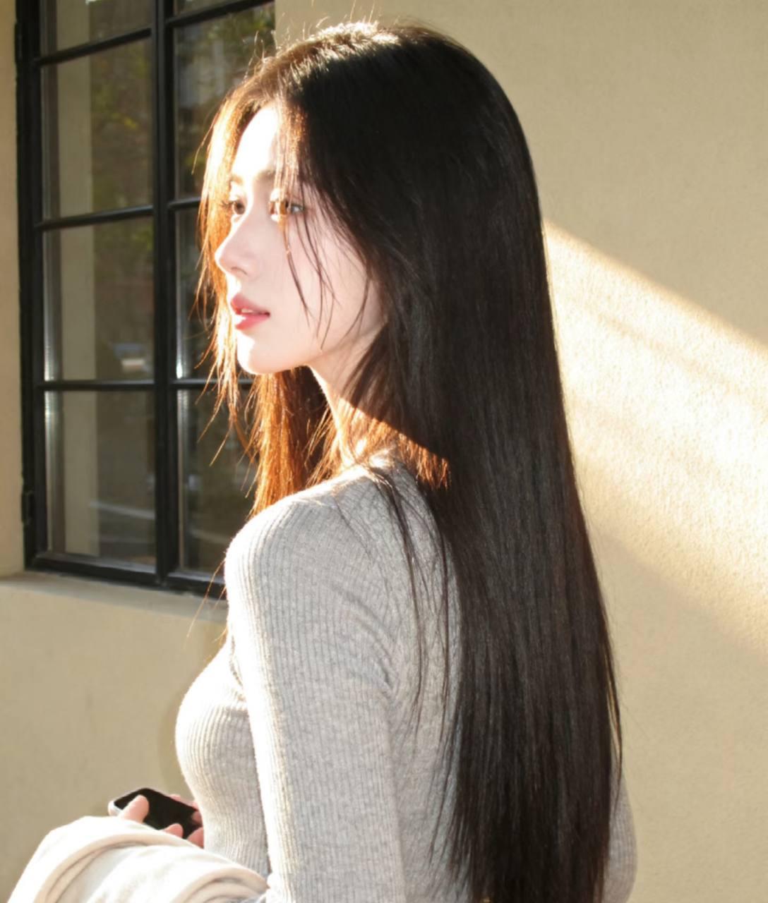 秋冬的长发是高级的温柔高清美女分享美少女美照温婉长发少女