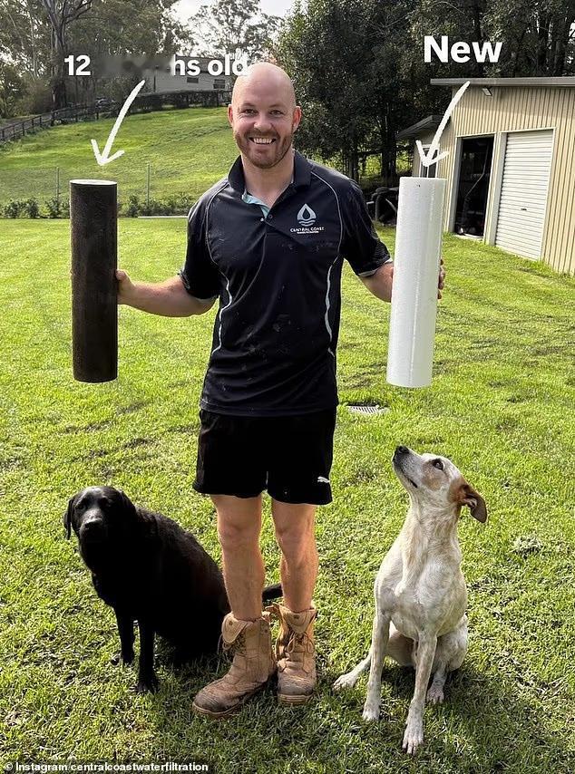 一段令人不安的视频在澳洲广泛传播，画面展示了家庭净水滤芯在使用12个月后的内部情