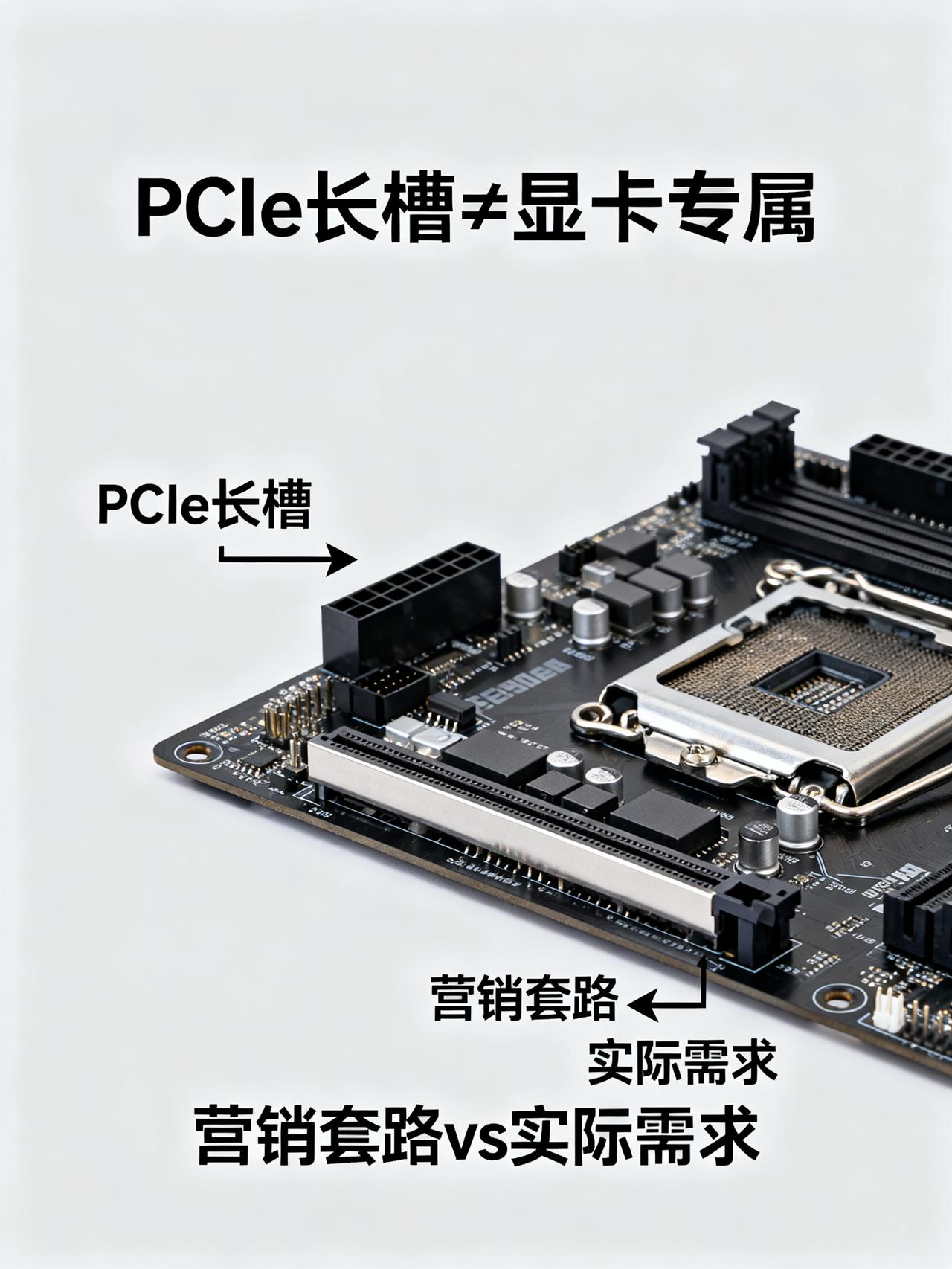 为什么主板要堆那么多PCIe长槽？答：因为显卡根本用不到！主板上堆一堆PCIe