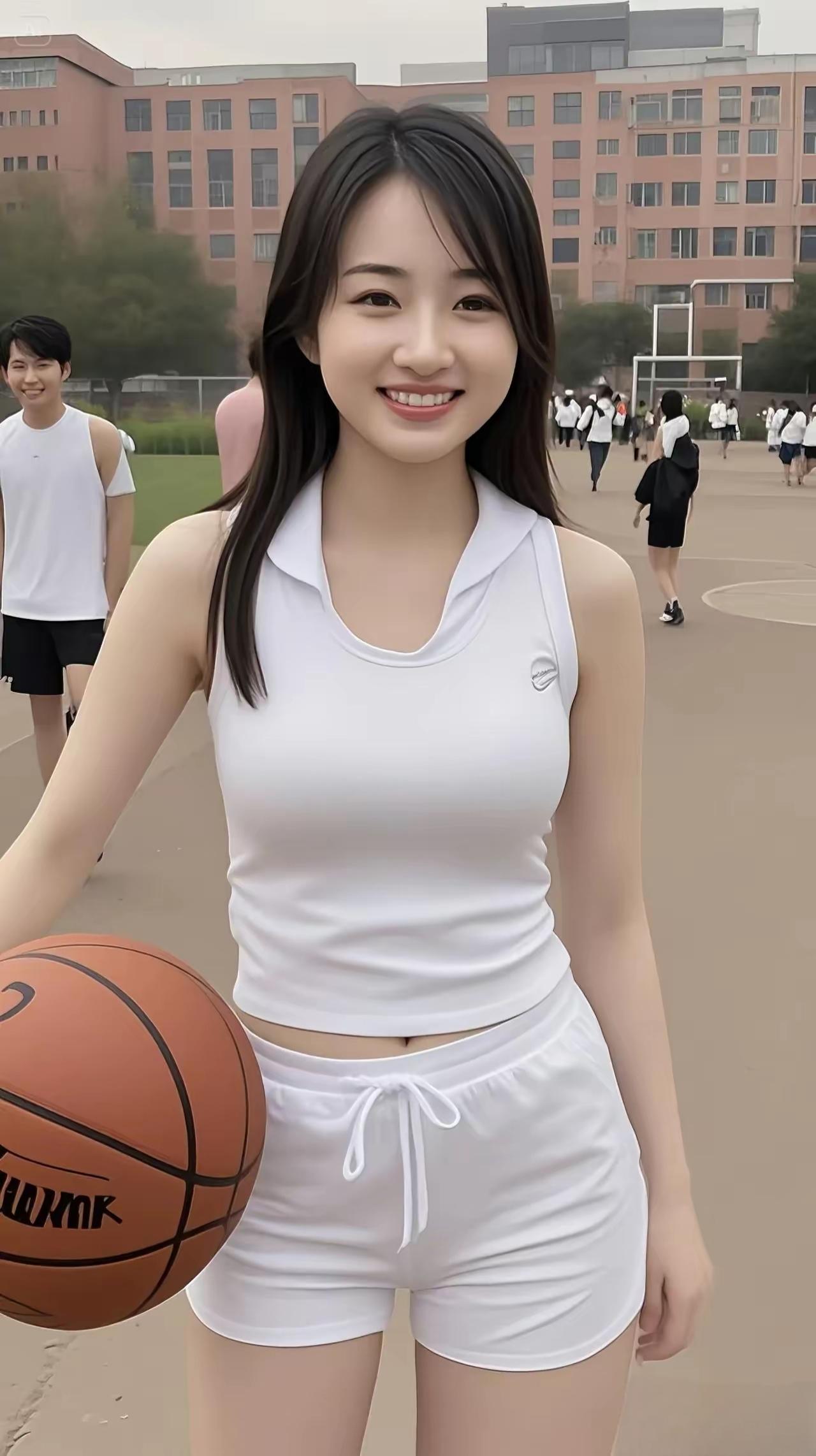 校园运动少女，活力满满的一天！🏀👟