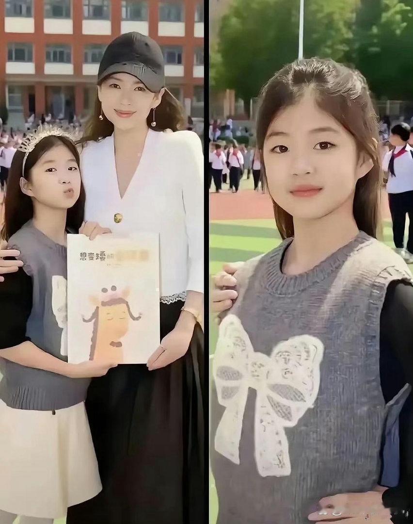 章子怡的女儿醒醒已经十岁啦，小姑娘长相精致，模样十分漂亮。​​​