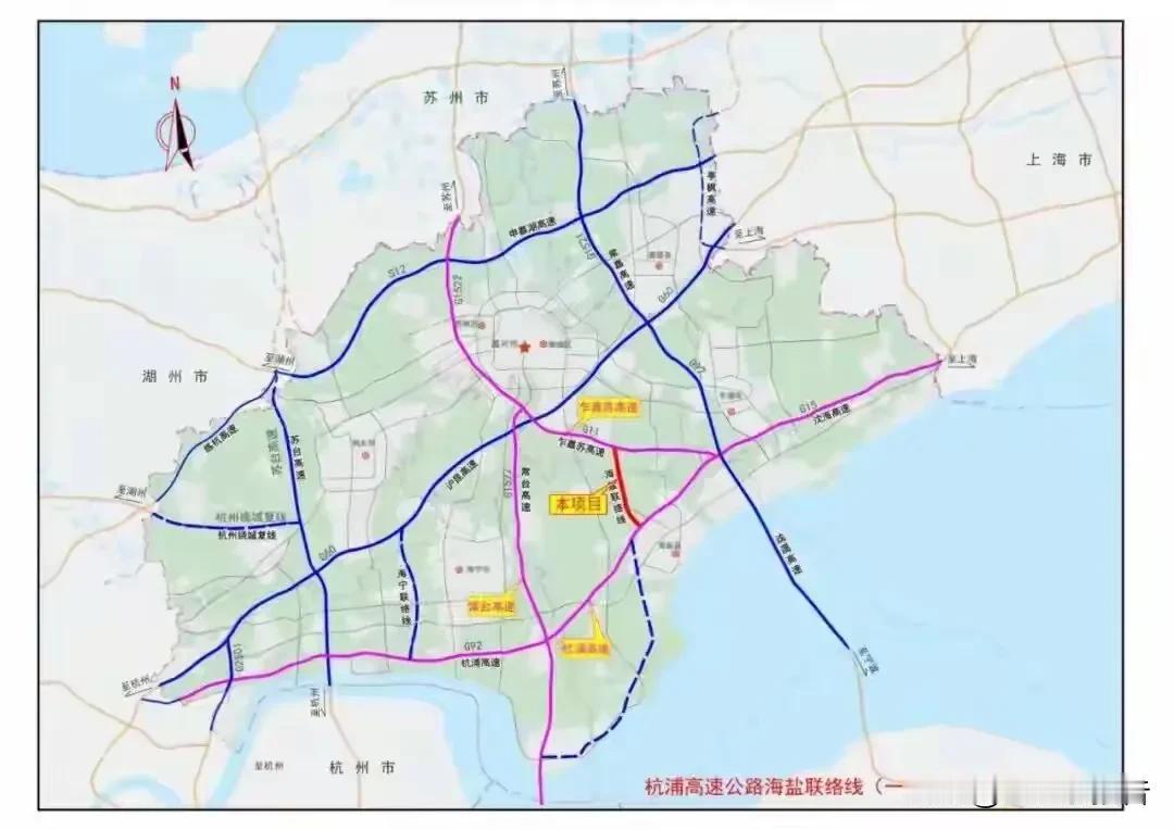 嘉兴境内在建的杭浦高速海盐联络线工程将缩短嘉兴至海盐近半高速路程。