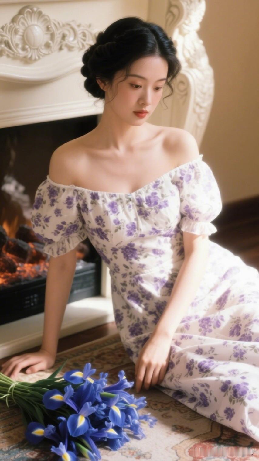 花开花落，岁月静好。女人最耐看的长相是什么样的复古优雅，花海中的少女