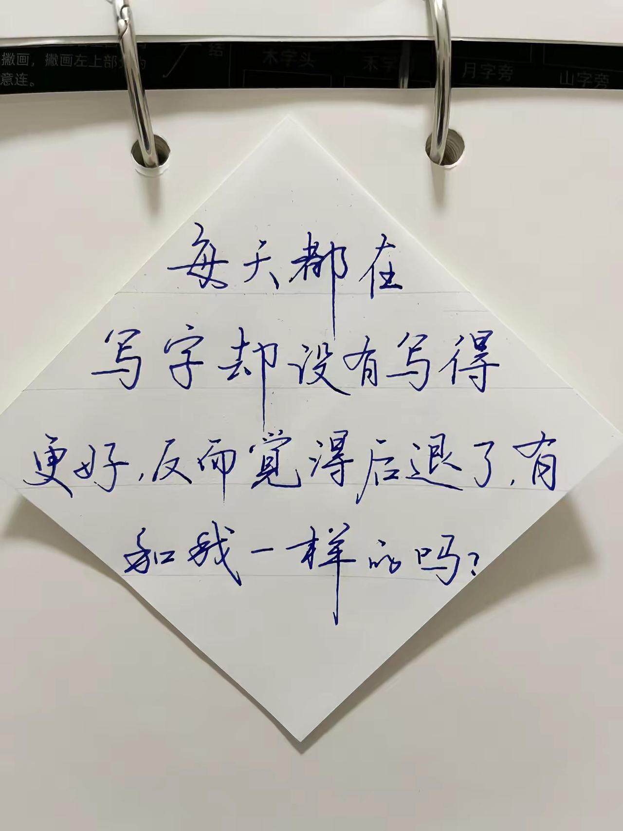 每天都在练字却没有写得更好，反而觉得后退了，有和我一样的吗？手写写字是一种生活