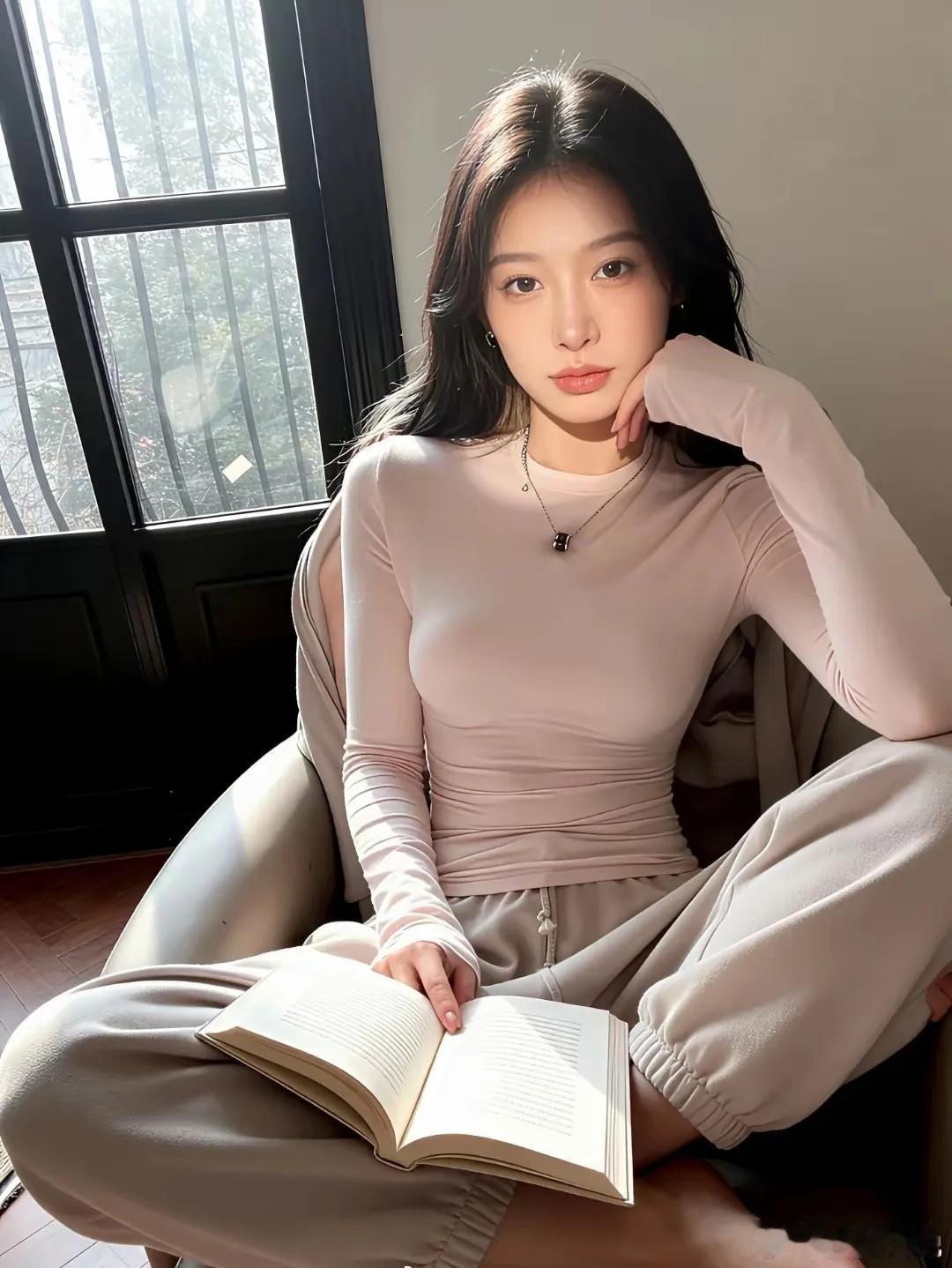 阳光倾洒的午后，是一天中最为惬意的时刻。她总是钟情于此时，寻一处靠窗的角落，捧起