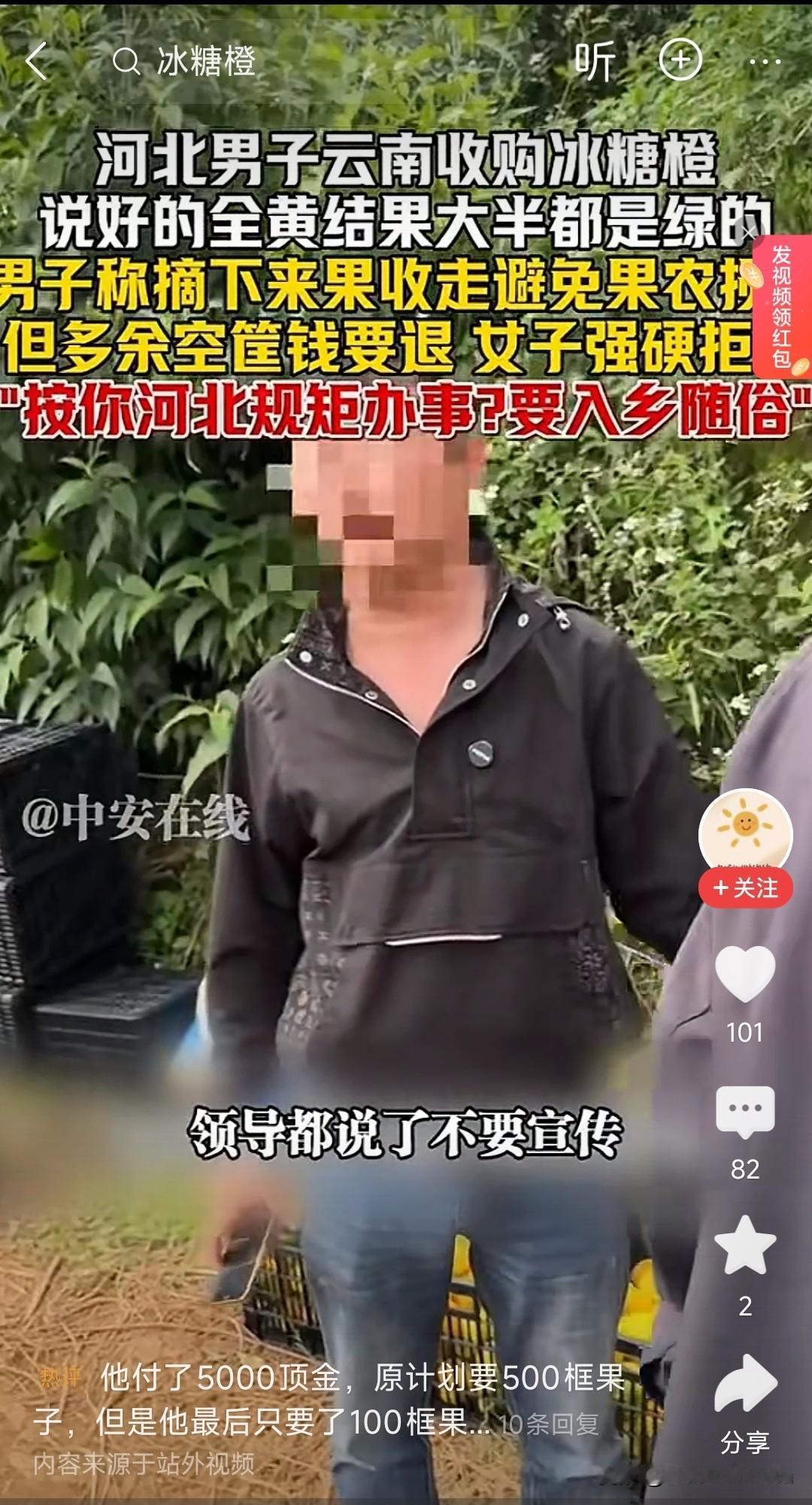 难怪今年冰糖橙如此糟糕，又酸又小还绿色的。原来源头就在坑人这不是典型杀鸡取