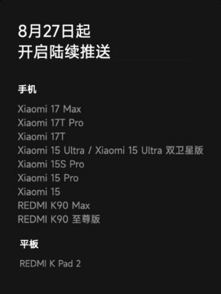 过两天米15sPro可以申请OS4内测了，这个是真的期待