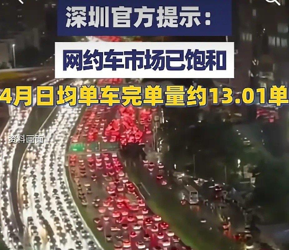 网约车真不好干了深圳交通运输局发了个重要提醒：到4月底，深圳有超过14.2万辆网