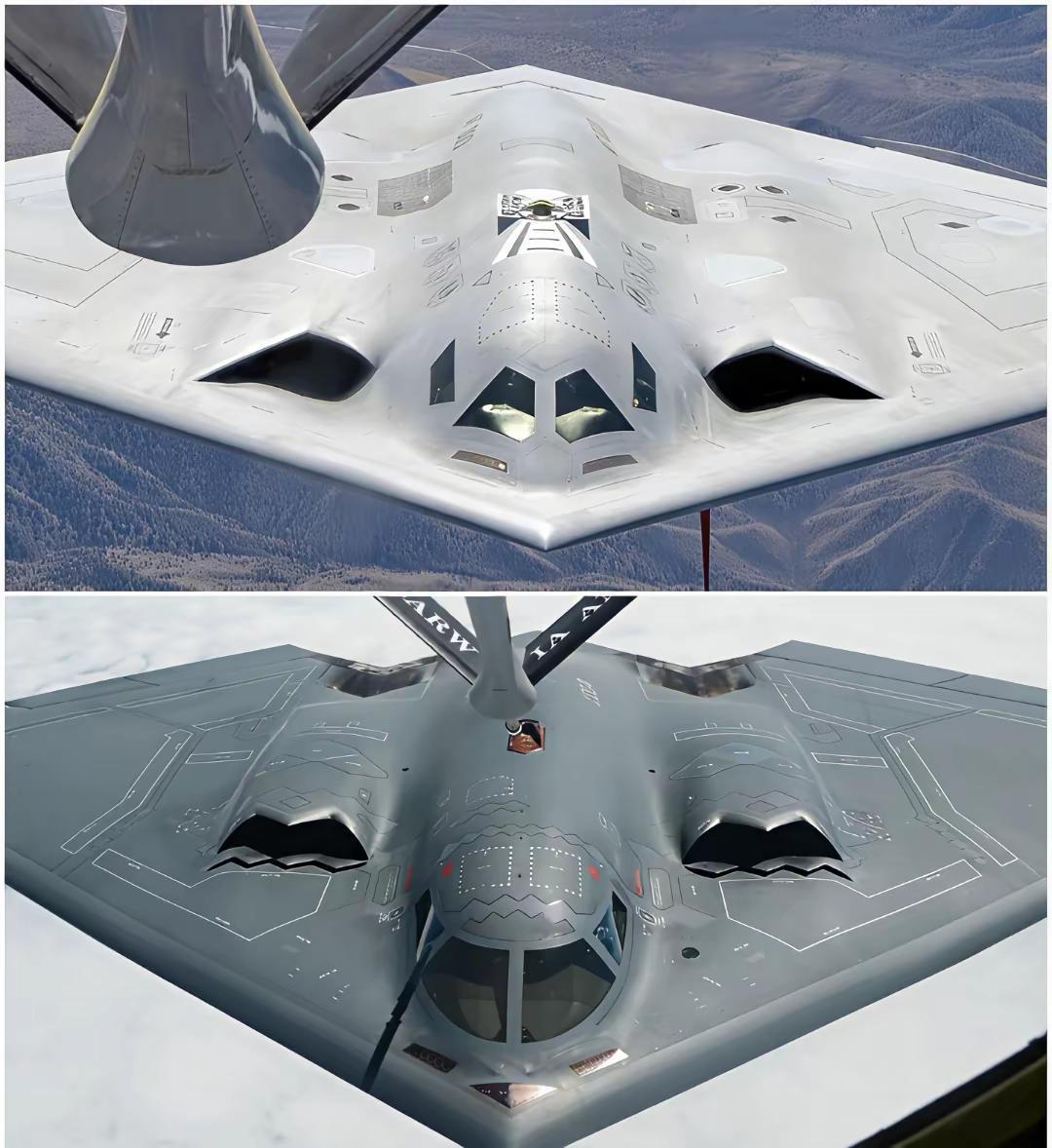 美军B-2和B-21对比一下。美b一2轰炸机美隐形轰炸机不得不承认，美国在