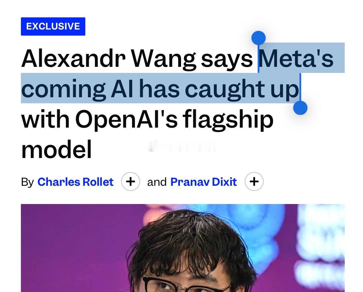 $META：即将推出的AI模型“Watermelon”已赶上OpenAI