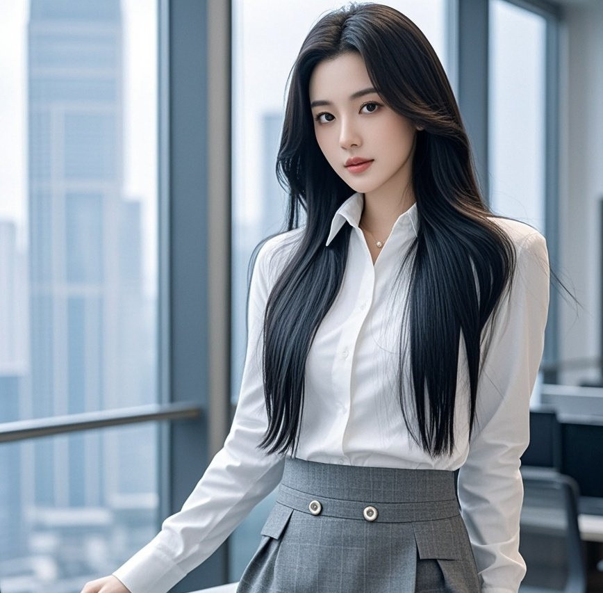 职场佳人步生香，丰腴曲线醉心房