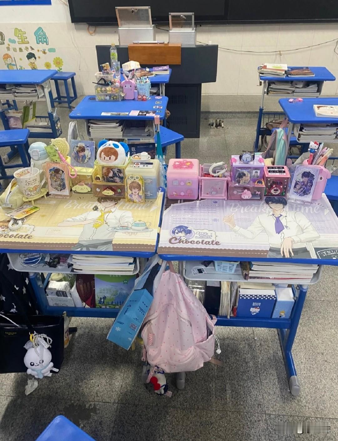 初中生把桌子布置成这样，老师不会说吗？