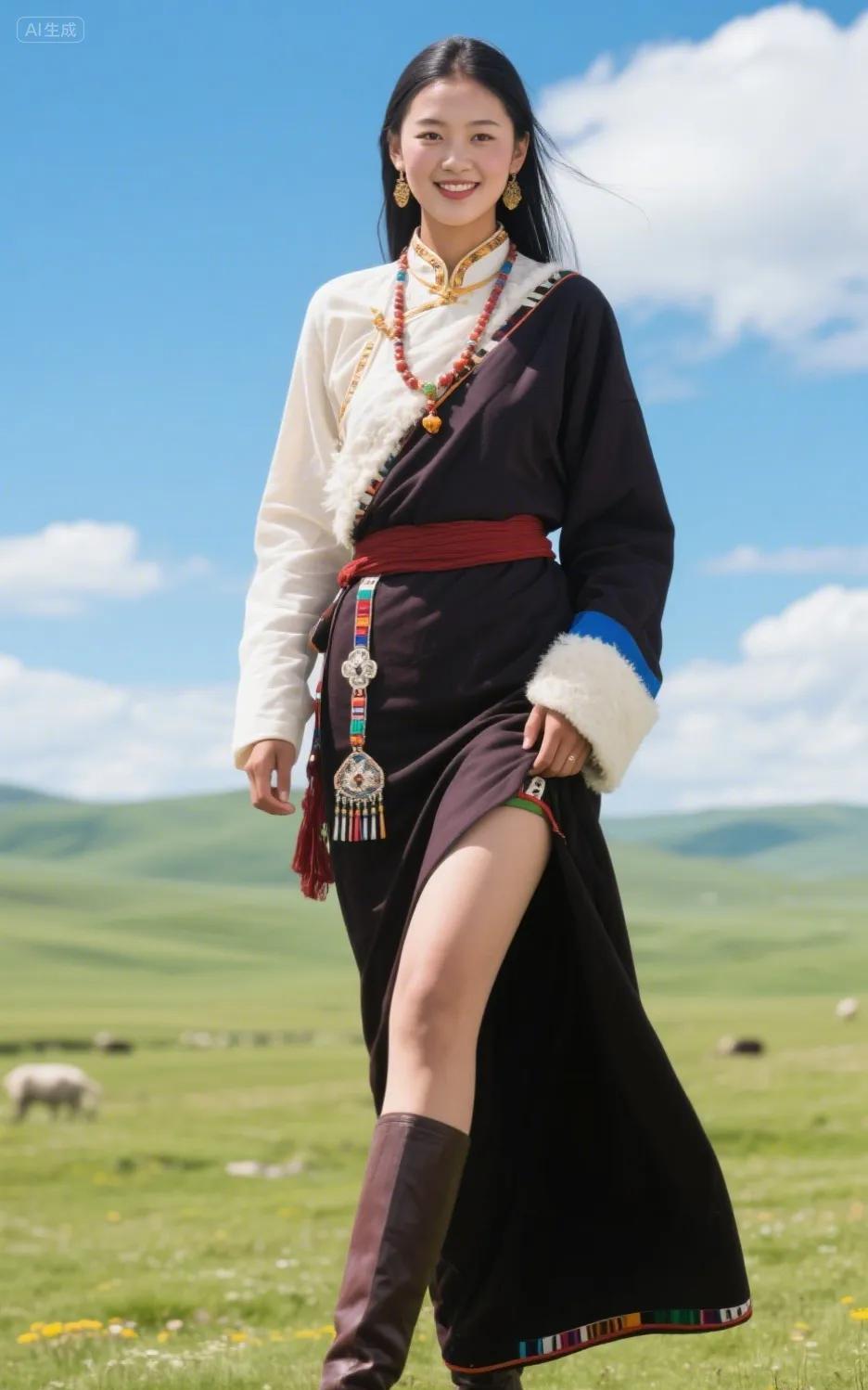 #你心中的美女啥模样#草原上的少数民族美女