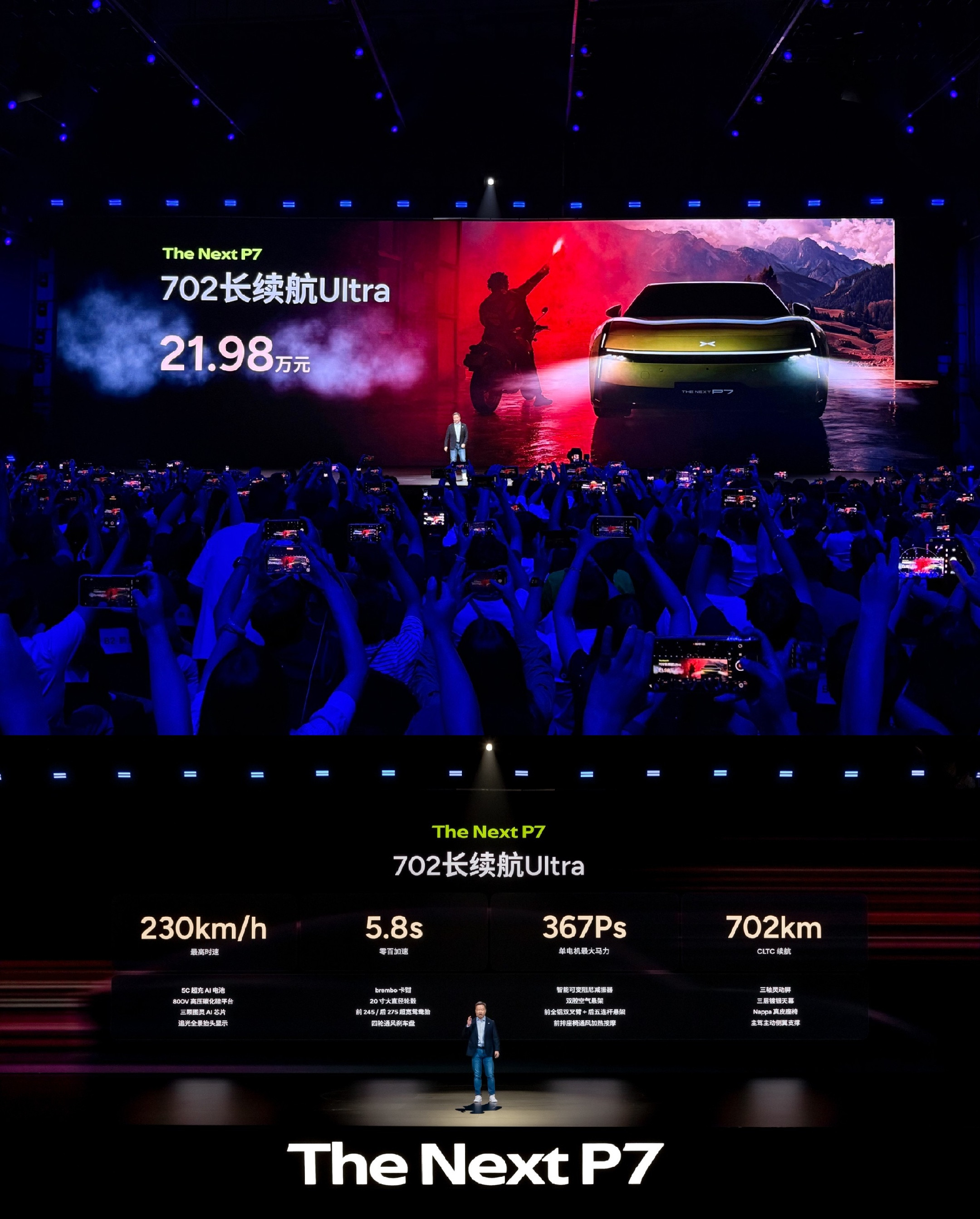 全新小鹏P7起售价21.98万全新小鹏P7全系Ultra全新小鹏P7702长续