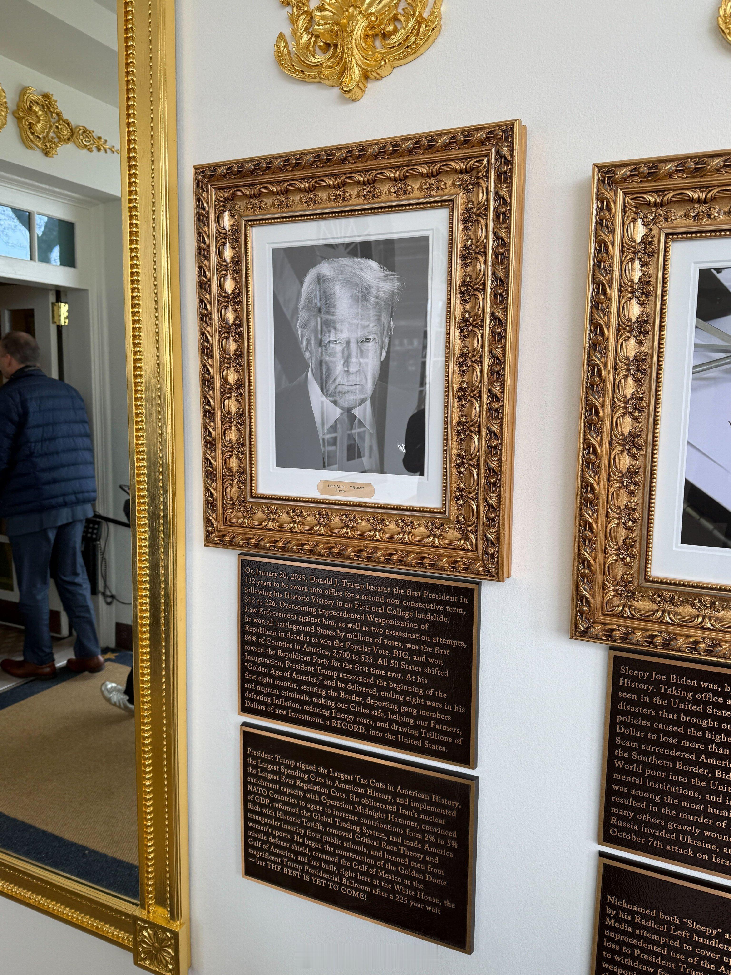 白宫总统星光大道铭文添加特朗普第二任期铭文：2025年1月20日，唐纳德·J·