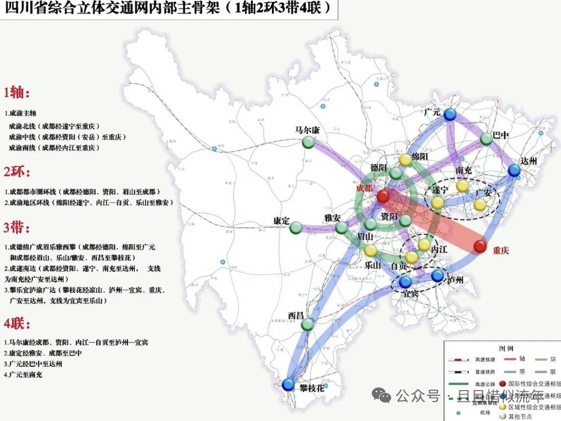 如果全部实现这个构想，那么也兼顾到了所有的地级市，尤其打造成渝两大城市之间的主轴