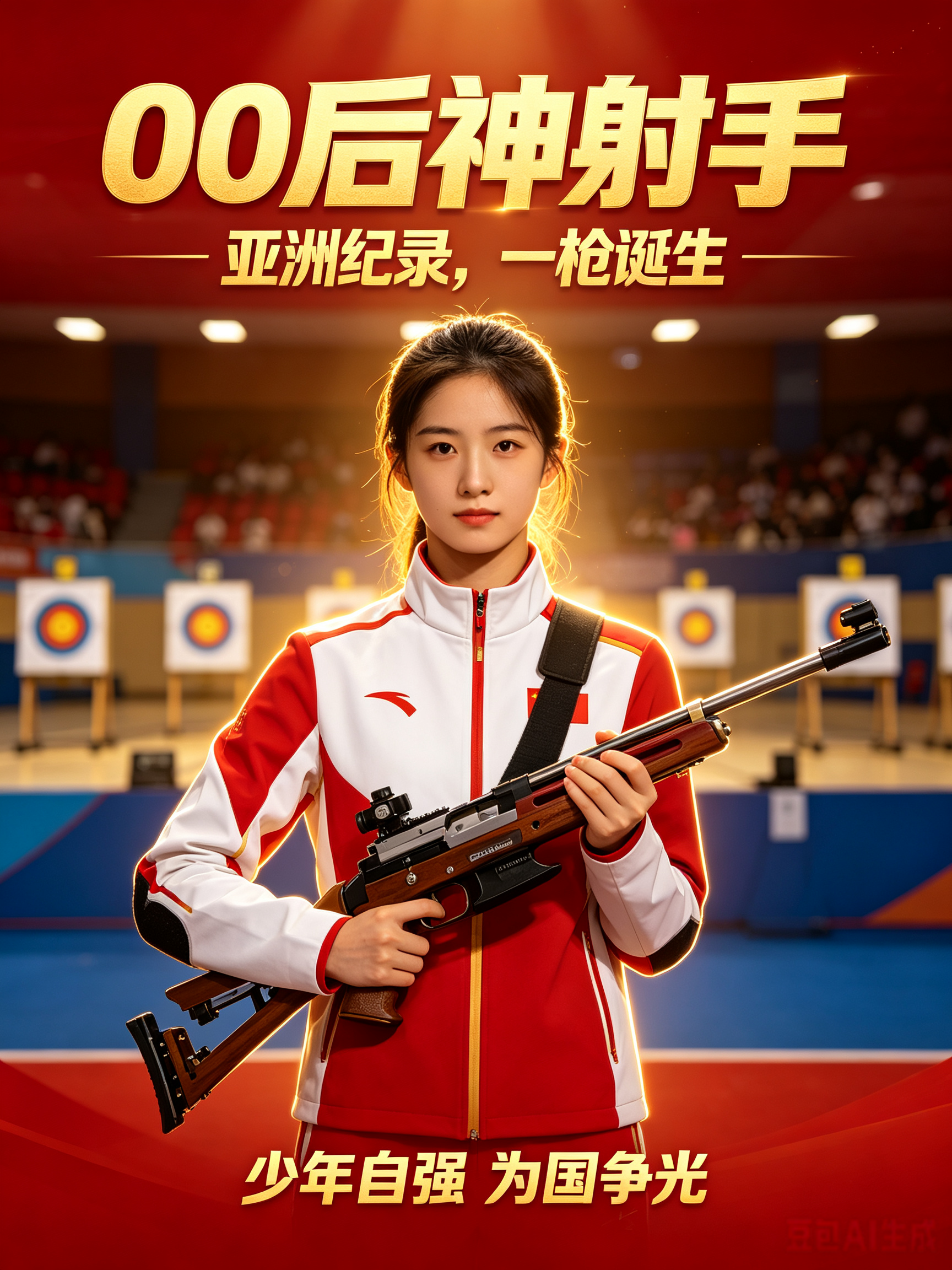 00后神射手横空出世！王子菲亚运一战刷新亚洲纪录谁也没想到。本届亚运会射击赛场。一位00后小姑娘直接