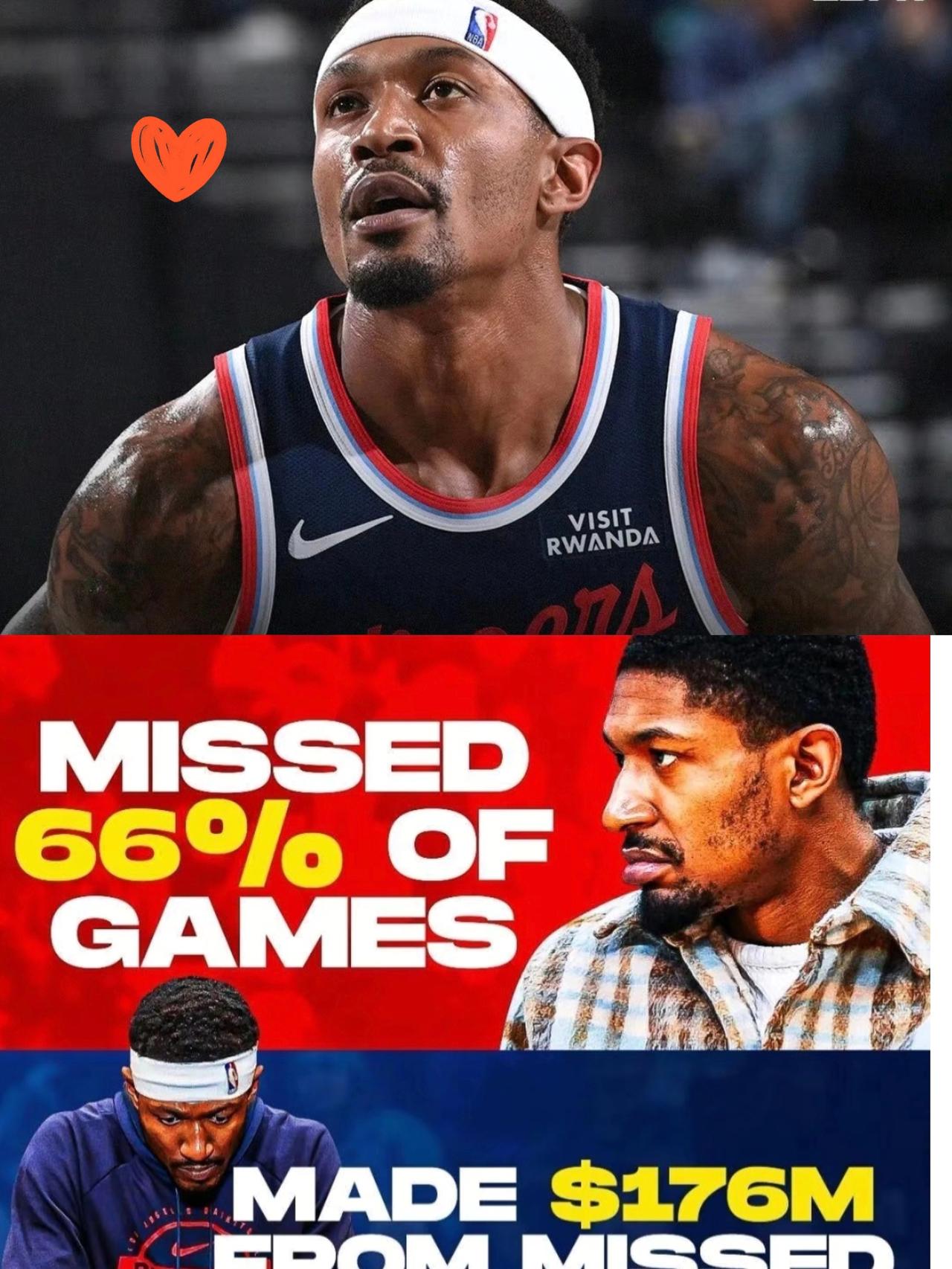 躺着狂赚1.08亿？比尔赛季报销成最大赢家，快船成冤大头实锤了！谁能想