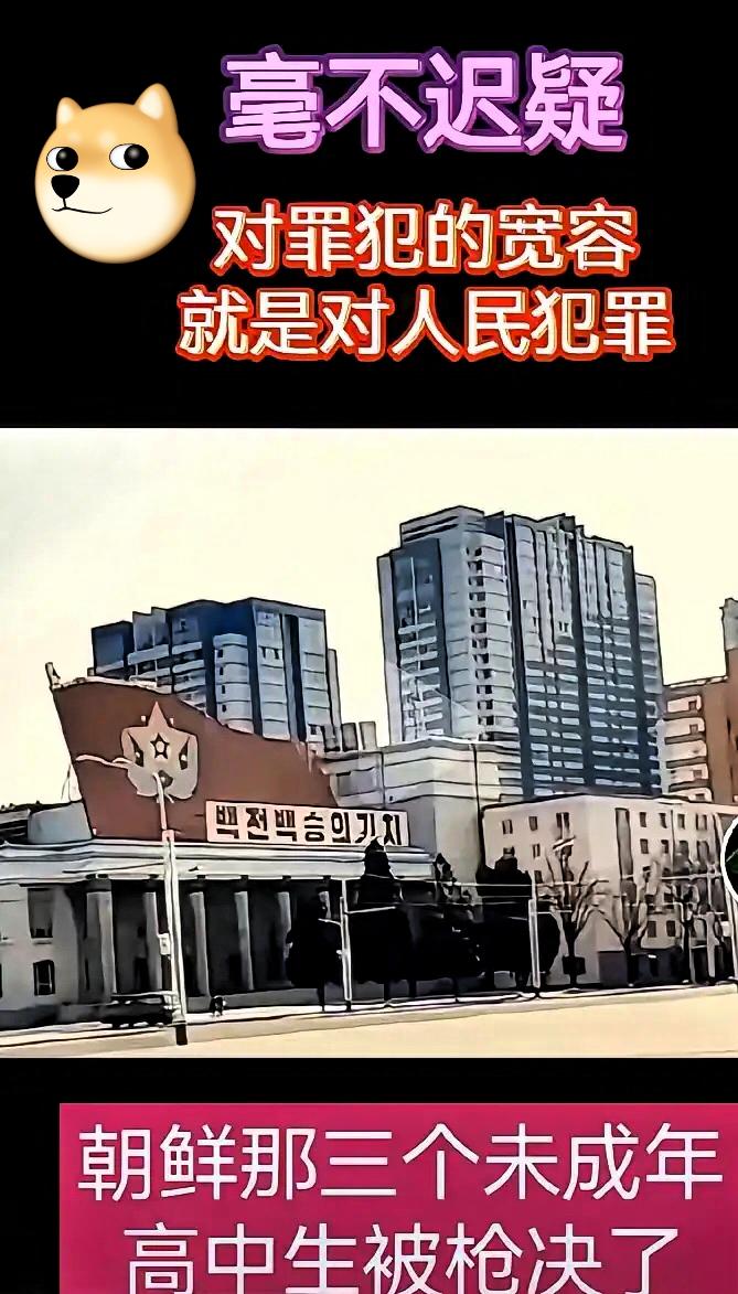 三名未成年高中生。竟被朝鲜果断执行死刑。不是小题大做。是他们犯下了滔天罪
