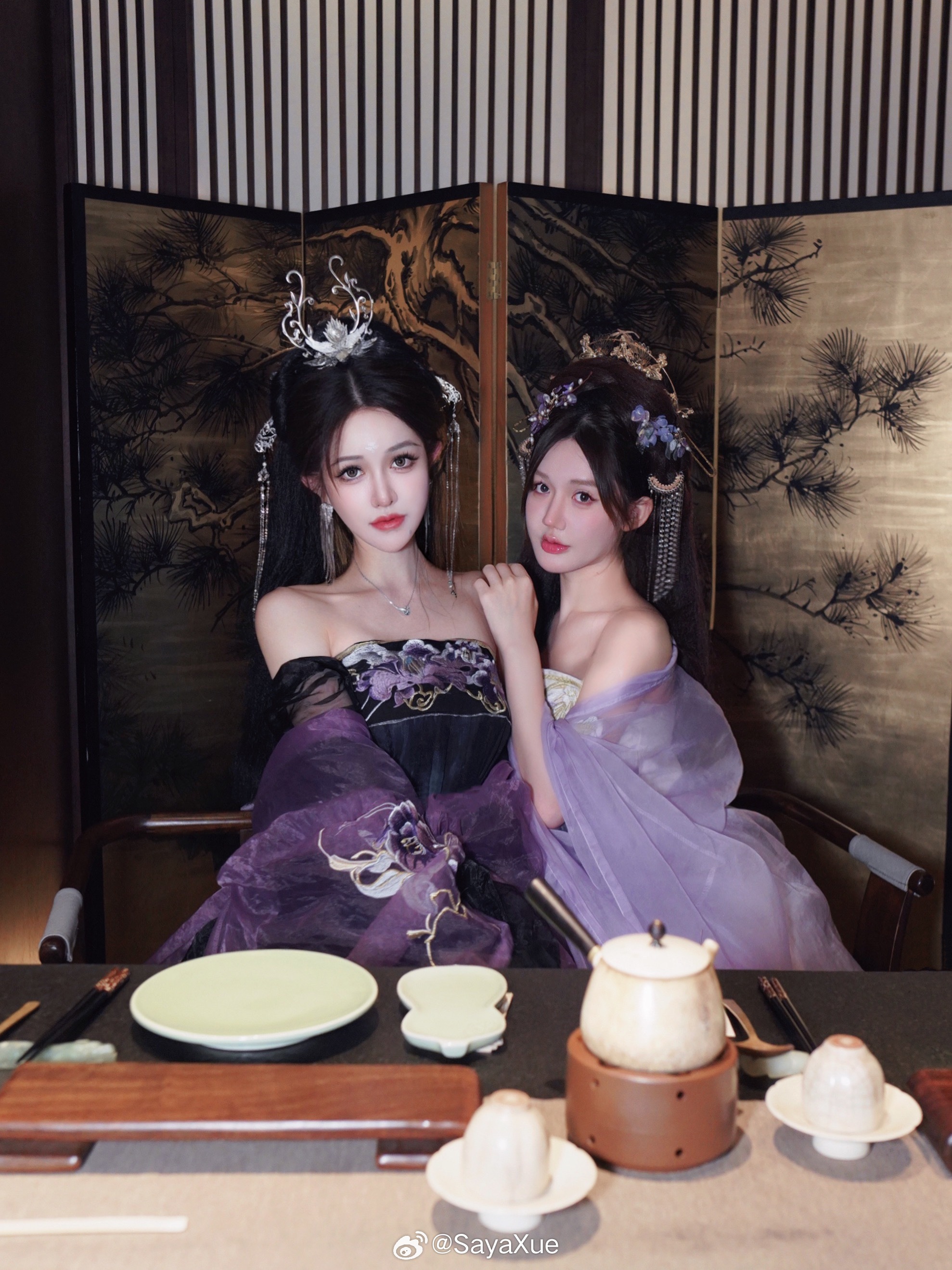 二刷宫宴👘又来穿越啦一生必吃的！沉浸式换装宫廷宴席🐰​​​