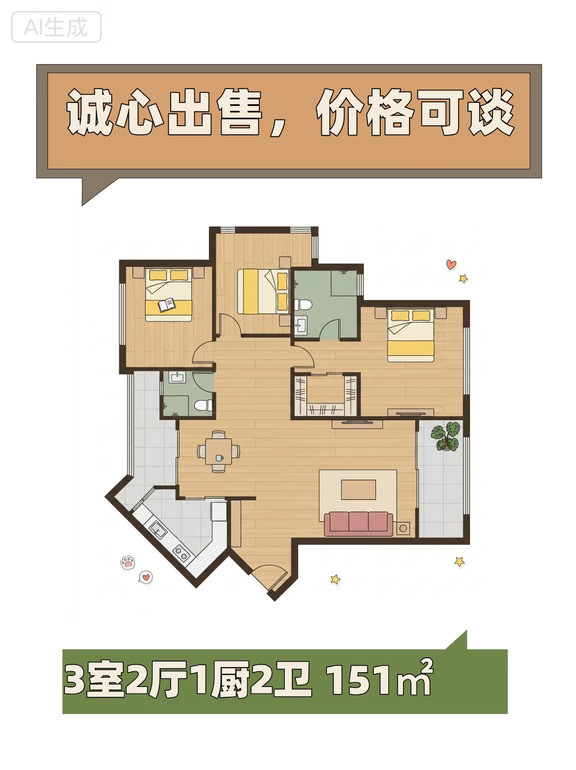 龙头寺135万买3居，性价比拉满！