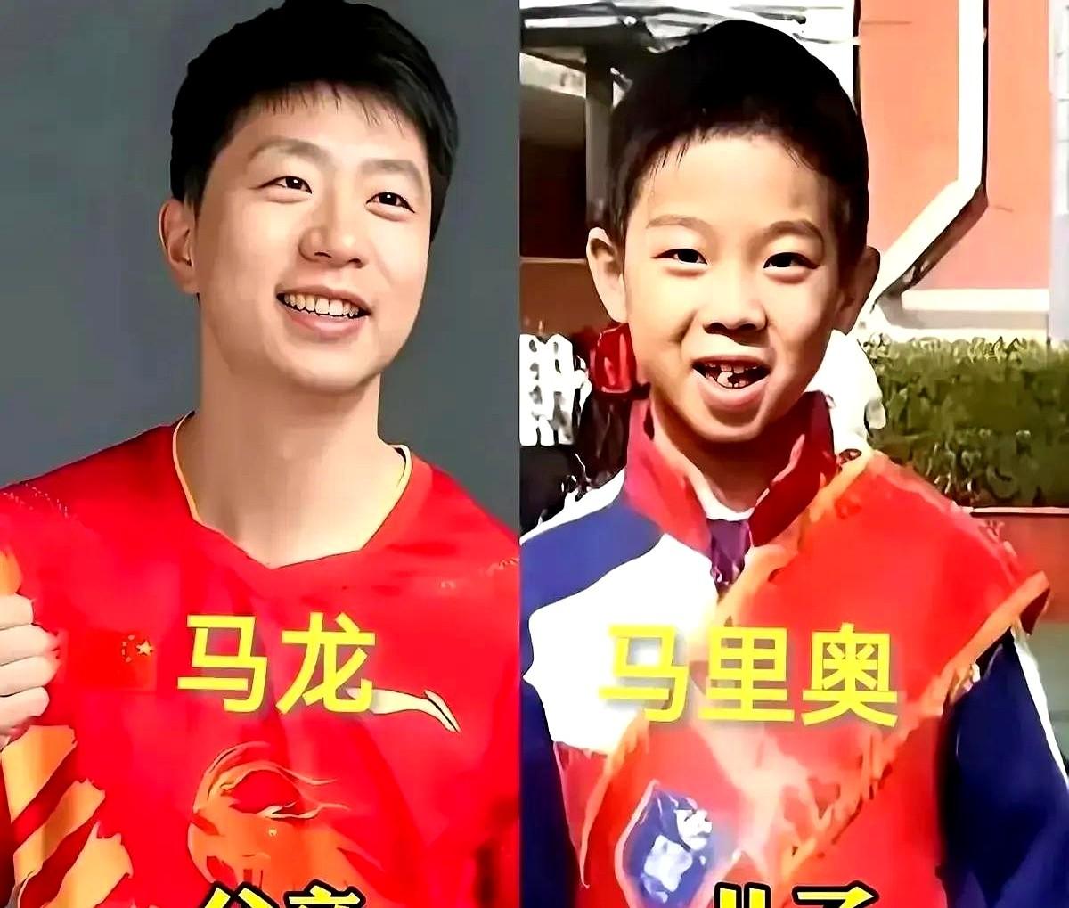 刚刷到国乒那些大神的娃，真的被萌到了！马龙家小子、张怡宁家闺女、王楠家娃、王皓家