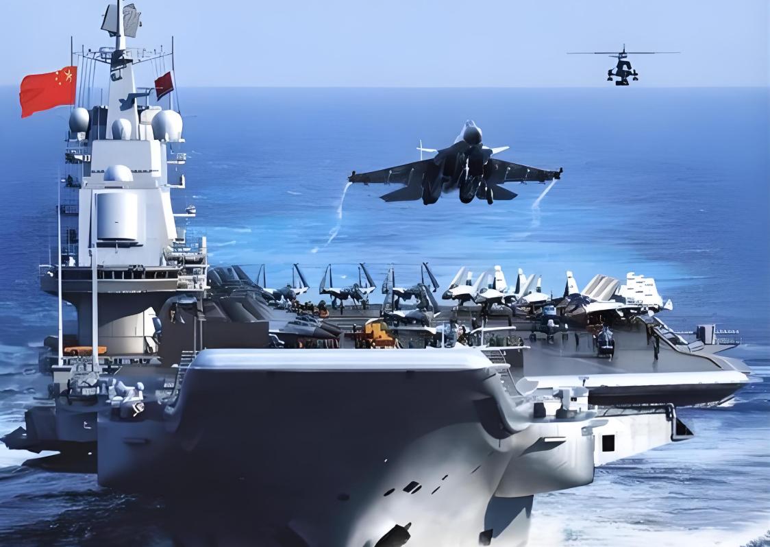 海报上的警告。美国看明白了吗？解放军这次演习。海报上直接画了艘。“长荣