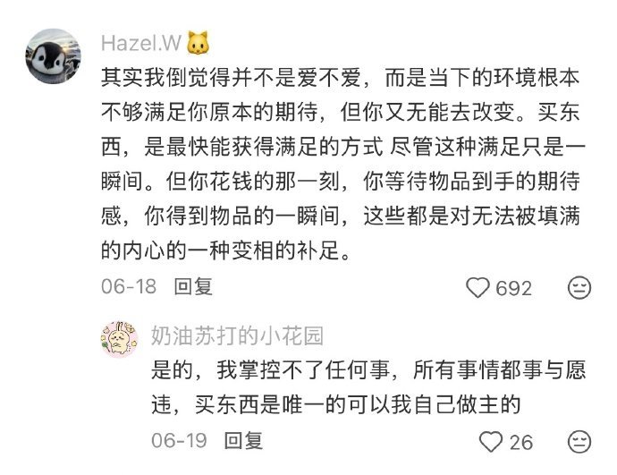 突然理解了自己的高物欲