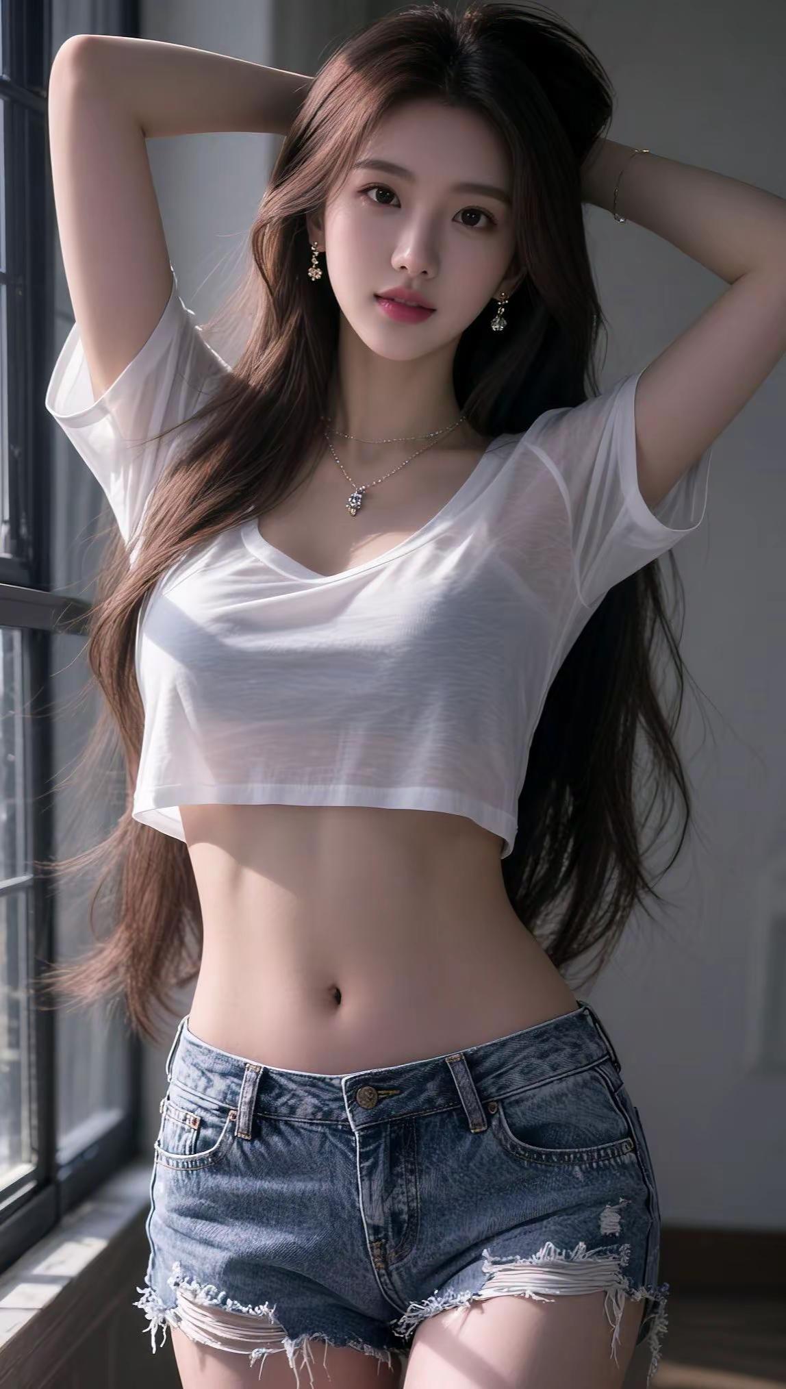 AI猫耳时尚照ai创作漂亮女孩女孩写真