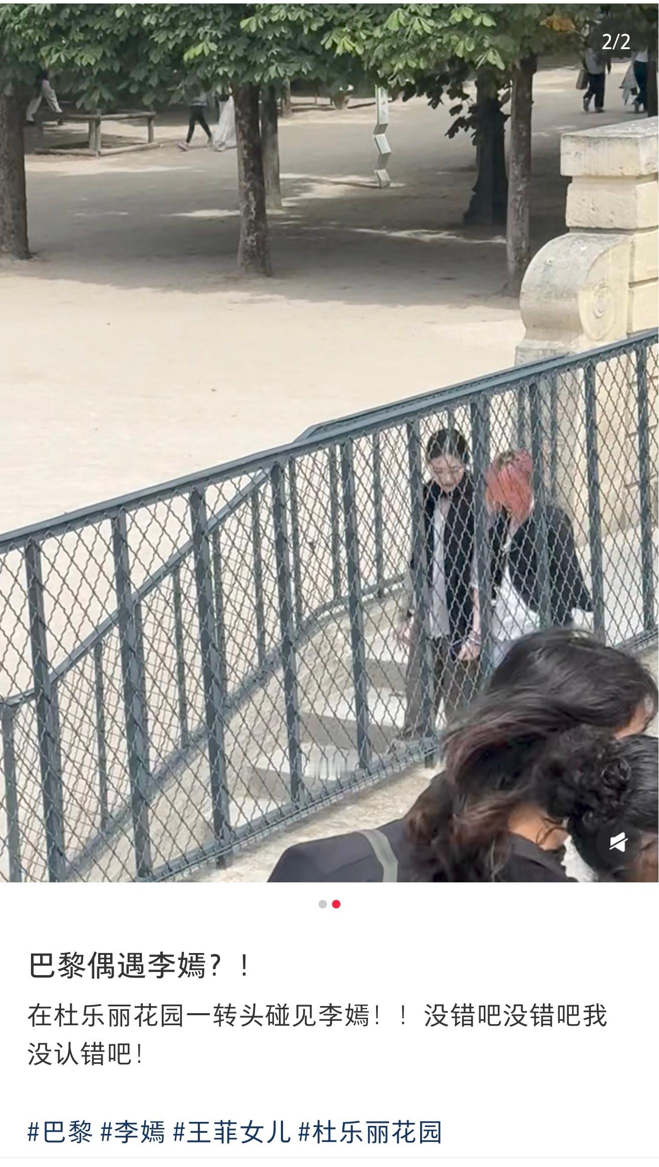 巴黎偶遇李嫣网友巴黎偶遇李嫣这名网友运气真好，在巴黎偶遇李嫣，网友夸李嫣继承了