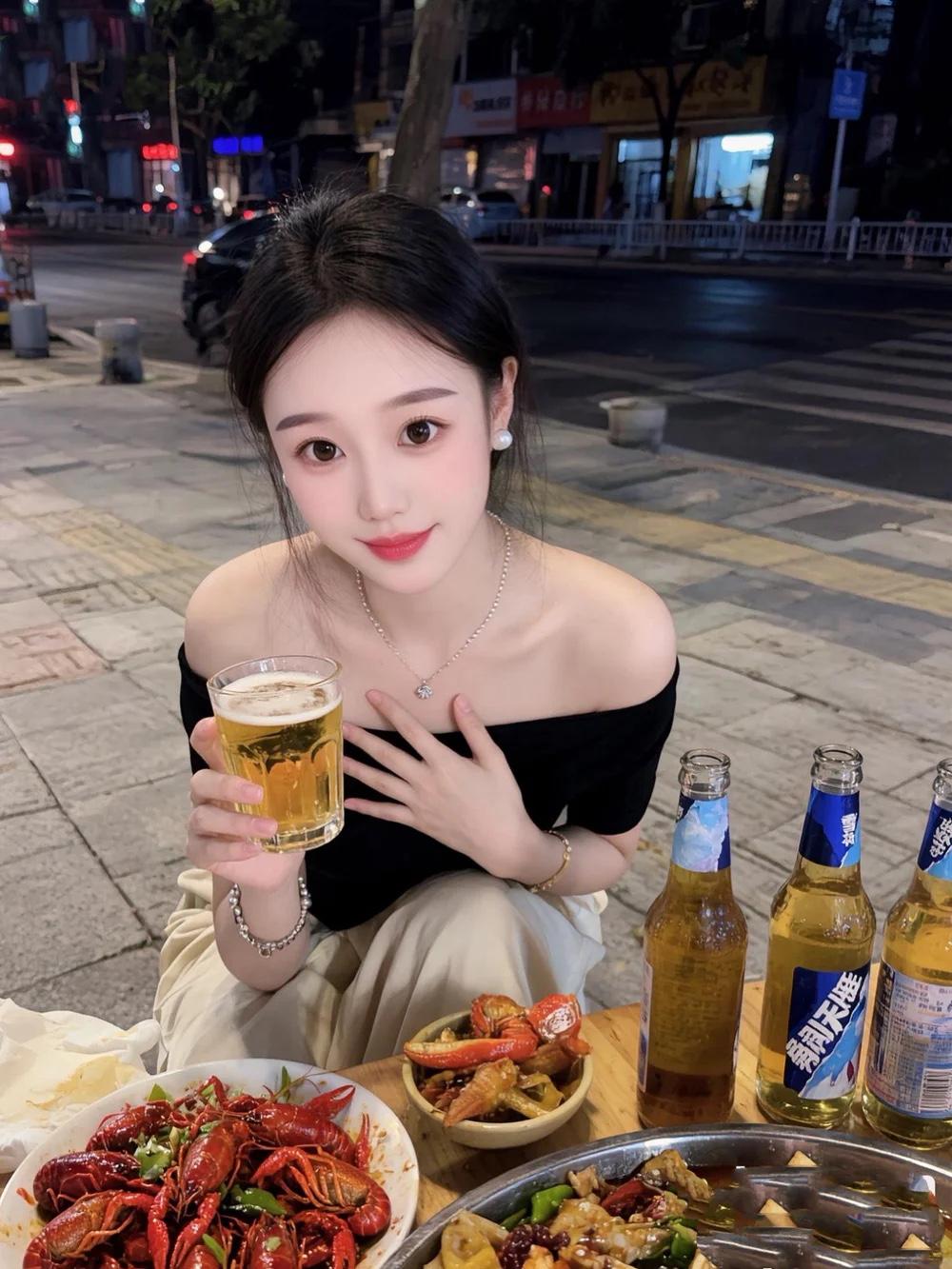 路边摊啤酒小龙虾