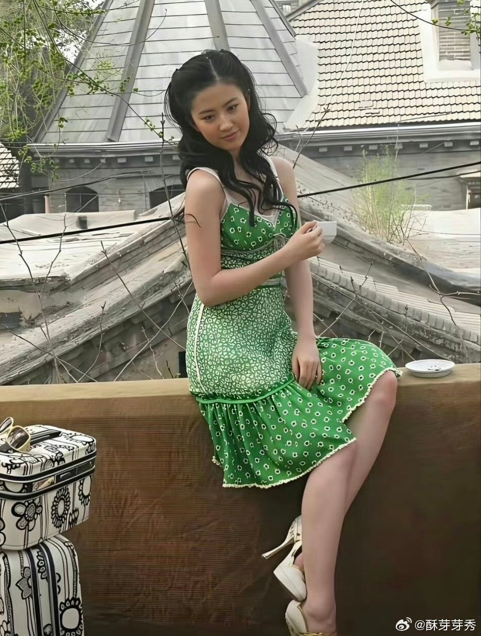 2008年的刘亦菲，没有滤镜没有修图，除了肤色黑小粗腿，还凑合刘亦菲为萨顶顶新专