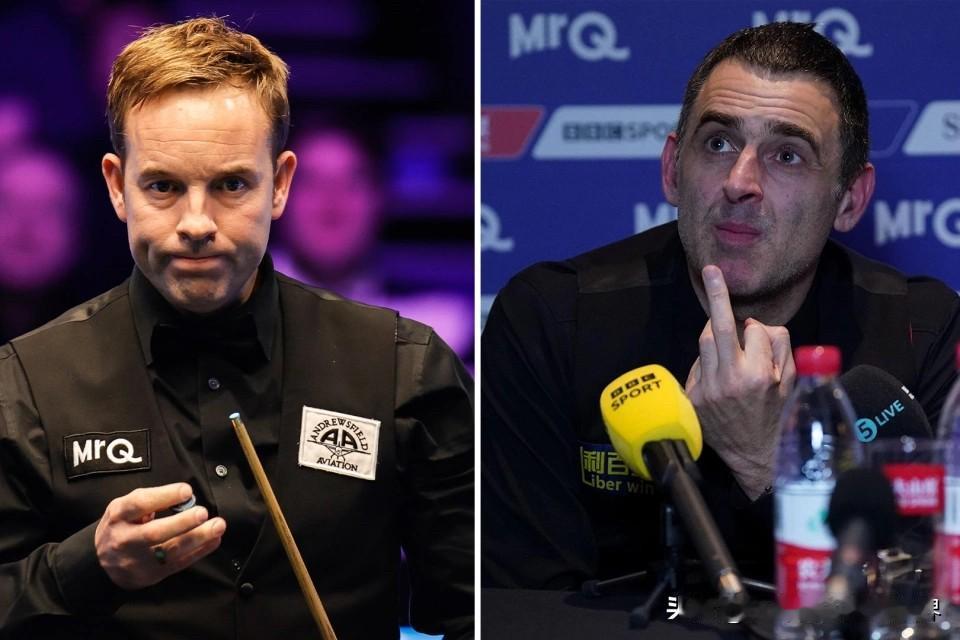 或许奥沙利文在场内冲突方面最大的对手是卡特。两人多年来一直不和，最早的争吵之一发