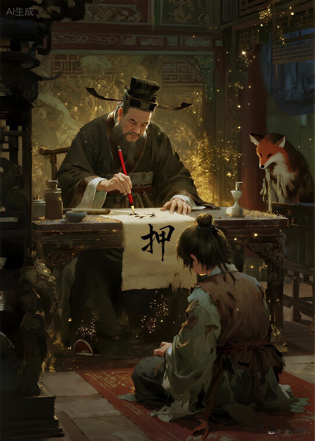 明朝传奇故事”押“字的威力孙舍是一名教书先生，一天晚上到朋友家喝酒。朋友家挺