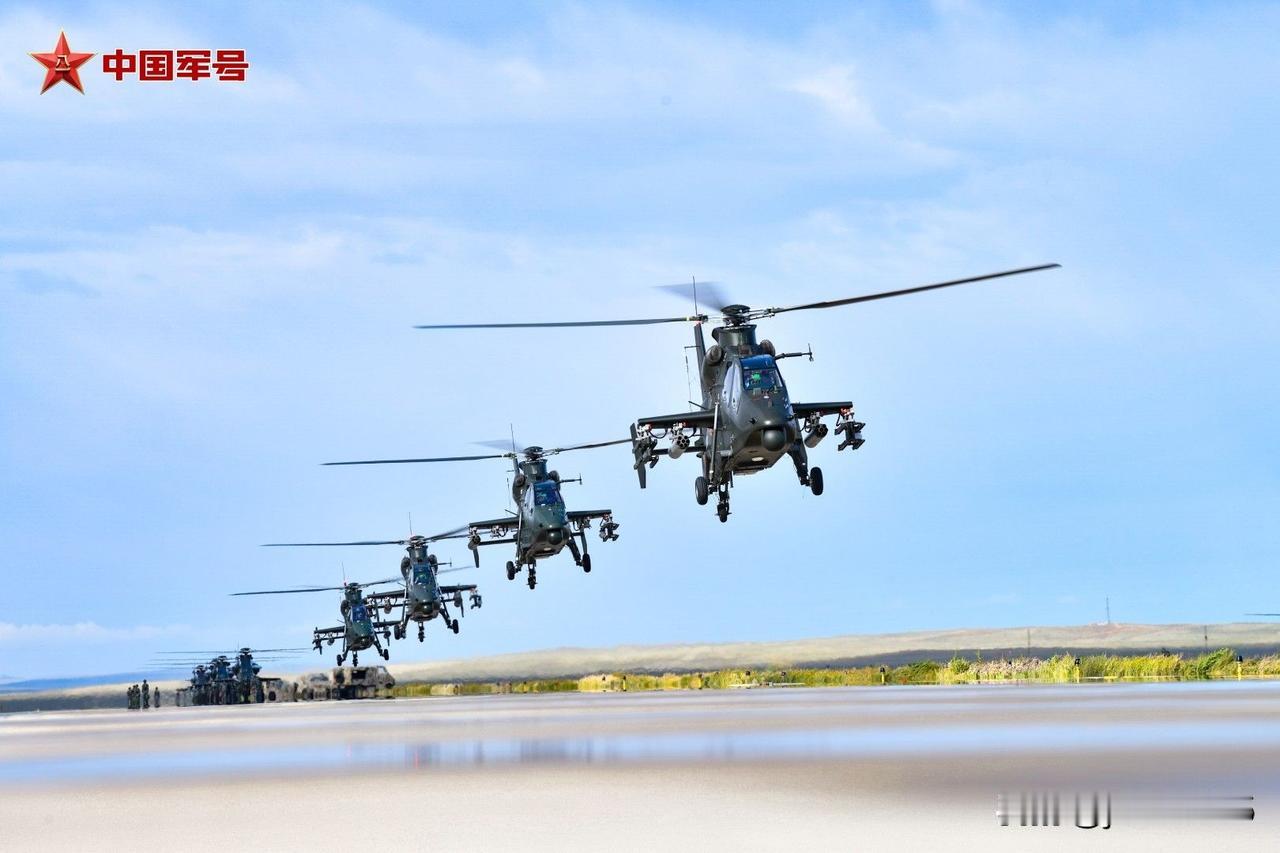近日，为锤炼飞行员技战术水平，中部战区陆军第82集团军陆航旅组织多型直升机开展编