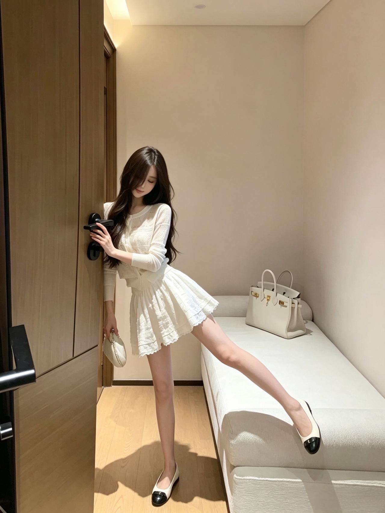温柔纯欲风穿搭分享纯欲白慵懒软糯针织衫温柔甜系女孩穿搭甜妹挑战轻熟风穿搭